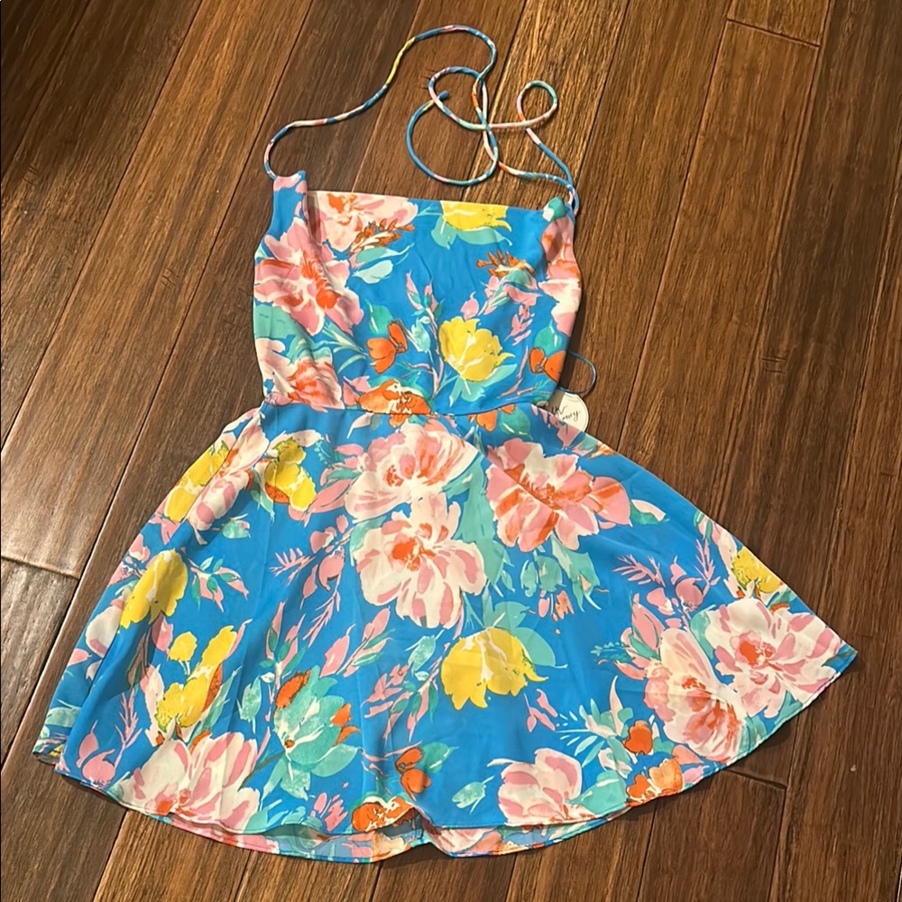 NWT Floral Blue Sundress